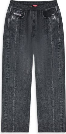 Diesel GREY P-ALSTON FLUID PRINTED TROUSERS