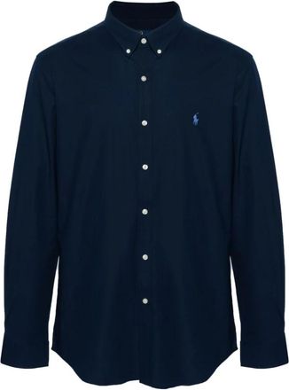 Polo Ralph Lauren Overhemden, Heren, Blauw, S, Katoen, Polo Pony Shirt