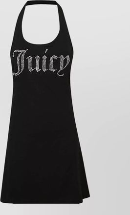 Juicy Couture logo halterneck mini dress