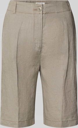 Christian Berg Leinenshorts mit Eingrifftaschen in Schlamm, Gr&ouml;&szlig;e 34