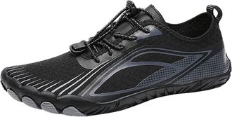 Generic 2026 Running Shoes Outdoor Couple Women Mountaineering Casual Sport Lace Up Beach Breathable Soft Bottom (Black, 4.5)