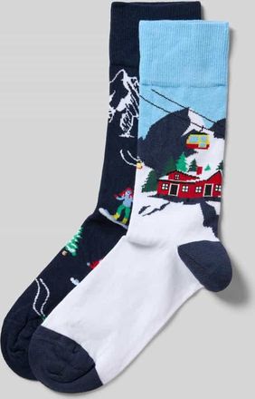 Christian Berg Socken mit geripptem Abschluss in Bleu, Größe 39/42