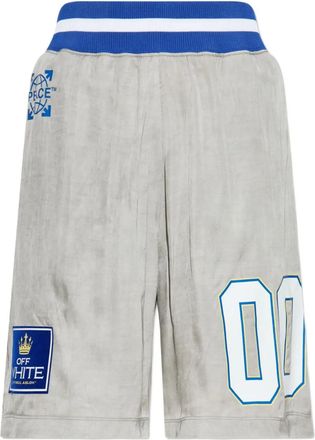 Off-white number-print shorts - Grey