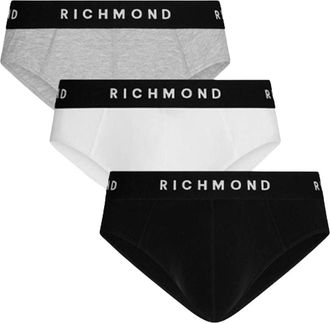 John Richmond Tripack slip vita bassa in cotone pettinato - Heren - Onderbroek - Veelkleurig - XL - Katoen - Ondergoed