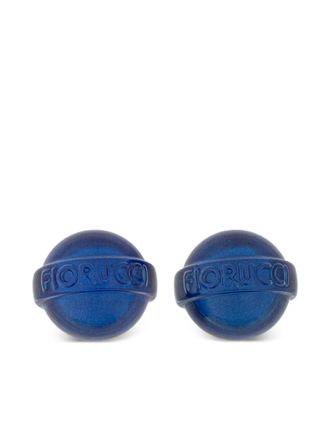 Fiorucci mini Lollipop logo earrings - women - Resin/Metal - One Size - Blue