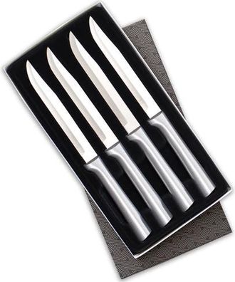 Rada 4 Piece Steak Knives Set with Gift Box in Silver at Nordstrom