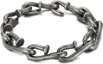 Jean Claude Stainless Steel Lucky Nail Bangle Bracelet