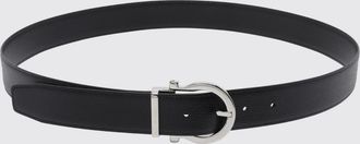 Ferragamo Cintura classica in pelle liscia con fibbia metallica
