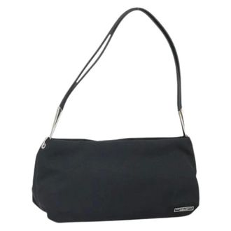 Bottega Veneta Pre-owned Shoulder Bags, female, Black, Size: ONE SIZE Pre-owned Canvas Shoulder Bag