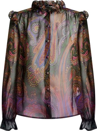 Etro SILK SHIRT WITH PLACEMENT D&Eacute;GRAD&Eacute; PAISLEY PRINT - Etro - Woman
