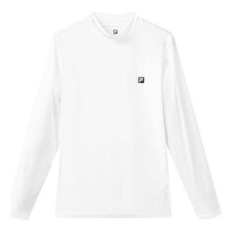 Fila Athletics Series Slim Fit Round Neck Gym Long Sleeves White A11M125201F-WT