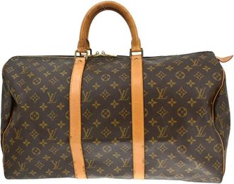 Louis Vuitton Pre-owned Weekend Bags, female, Brown, Size: ONE SIZE Pre-owned Vintage Monogram Keepall Duffle Bag