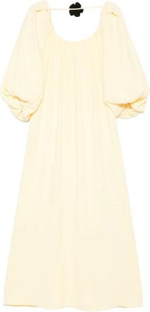 Stine Goya Gathered Puff-sleeve Maxi Dress