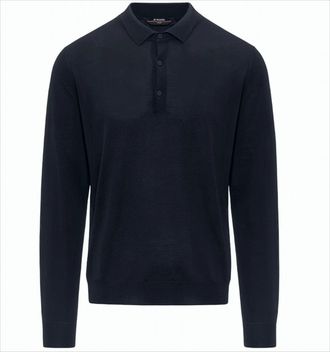 K-Way Rey Polo Shirt In Extra-Fine Merino Wool Blend