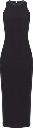Pinko Honfleur jurk van technische cady met strass - Dames - Casual kleedjes - Zwart - XS - Kleedjes