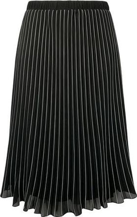 WD&bull;NY Tipped Pleated Pull-On Skirt in Black W/White at Nordstrom Rack, Size X-Large