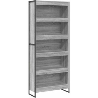 vidaXL Estanter&iacute;a Para Libros 2 Pcs Gris Sonoma 80 X 30 X 155 Cm Vidaxl