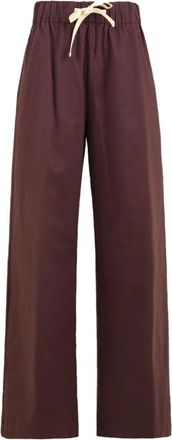 Attic and Barn Stijlvolle Broeken voor Vrouwen - Dames - Straight fit broeken - Paars - XS - Broeken