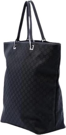 Gucci Pre-owned Canvas Tote Bag - Dames - Vintage Shopper - Zwart - ONE Size - Vintage