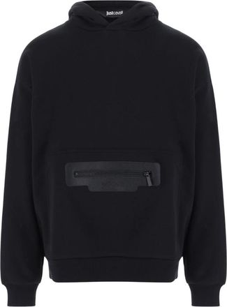Just Cavalli Katoenen Sweater - Heren - Hoodies - Zwart - M - Katoen - Hoodies & sweatvesten