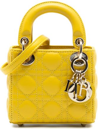 Dior Pre-owned Dior Micro Lambskin Cannage Lady Dior Ladies 15-MA-1221