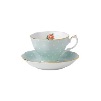 Royal Albert Polka Rose Teacup & Saucer 6.5oz