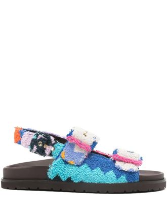 Missoni Mia zig-zag strap sandals - Blue