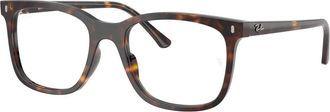Ray-Ban Rx 5446 Optisch Montuur - unisex - Brillen - Bruin - 53 MM - Leer - Accessoires