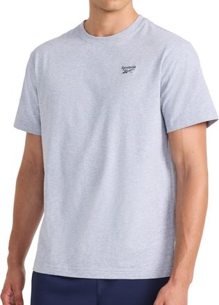 Reebok Apparel Mens Vector Embroidery Crewneck T-Shirt, Grey Heather, Large