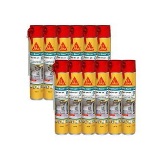 Sika Sika - Lote De 12 Espumas Expansivas Manuales Todo En Uno Boom 128 - 750ml