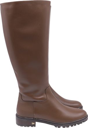 Stuart Weitzman City Knee High Boots in Brown Leather