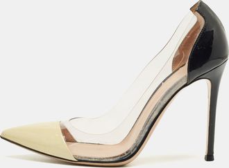 Gianvito Rossi Multicolor Patent Leather And Pvc Plexi Pointed Toe Pumps