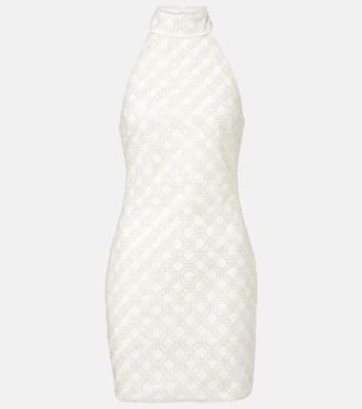 Rotate Embellished halterneck minidress