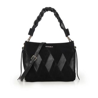 Coccinelle Handbags, female, Black, Size: ONE SIZE Patchwork Leather Handbag