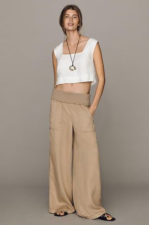 Pilcro Wide-Leg Fold-Over Pants
