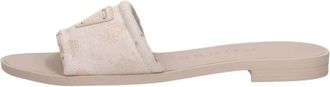 Guess Elyze Slide Sandal - Dames - Sandalen - Beige - 41 EU - Schoenen