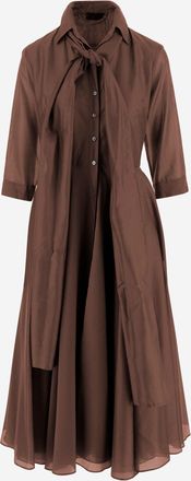 F.it Lyocell Blend Dress With Knotted Collar