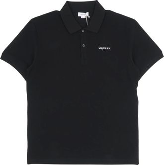 Alexander McQueen Alexander McQueen, Polo Shirts, male, Black, Size: M Logo Polo Shirt