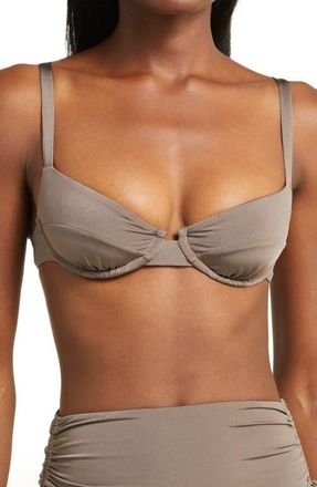 Vitamin A Goldie Underwire Bikini Top in Mineral Shimmer Ecolux at Nordstrom, Size Small