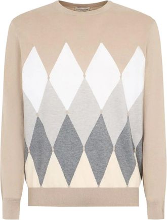 Ballantyne Maglione con stampa diamond - Toni neutri