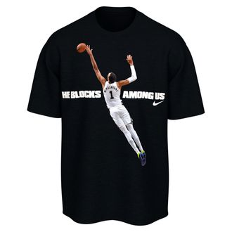 Nike Victor Wembanyama San Antonio Spurs 2026 NBA Defensive Player of the Year Nike Mens NBA Basketball T-Shirt in Black | JF9588-010