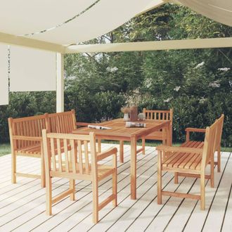 vidaXL Juego De Comedor Para Jard&iacute;n 5 Piezas Madera Maciza De Teca Vidaxl