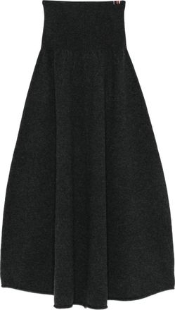 Extreme Cashmere High-waist midi-rok - Grijs