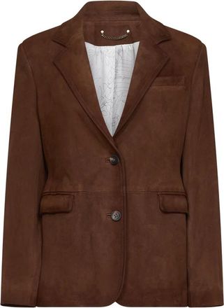 Golden Goose Journey Blazer - Dames - Blazers - Bruin - S - Leer - Jassen