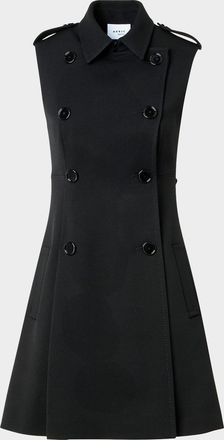 Akris Sleeveless Wool Mini Trench Dress