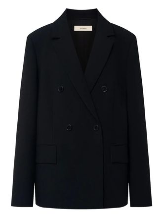 12 Storeez double-breasted blazer - women - Polyester/Wool/Viscose/Polyurethane/Polyamide/Viscose/Polyester - L - Black