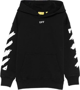 Off-white Felpa con cappuccio manica lunga e logo - male - Off White - Kids Sweatshirts - Black - 14 Y - Kids