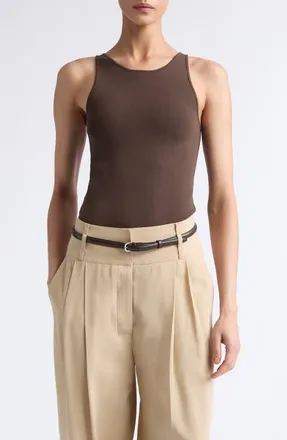 Toteme Classic Compact Knit Tank in Walnut at Nordstrom, Size X-Small