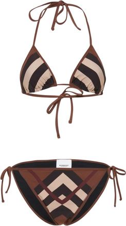 Burberry Dames, Badkleding, Bruin, Maat: M Tweed