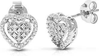 Vir Jewels 1/8 cttw Lab Grown Diamond Composite Earrings in Sterling Silver With Push Backs For Women